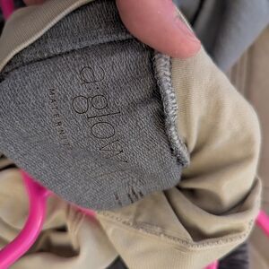 Aglow Maternity Gray and Tan Top